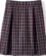 Lands' End Girls Top of Knee Plaid Skort