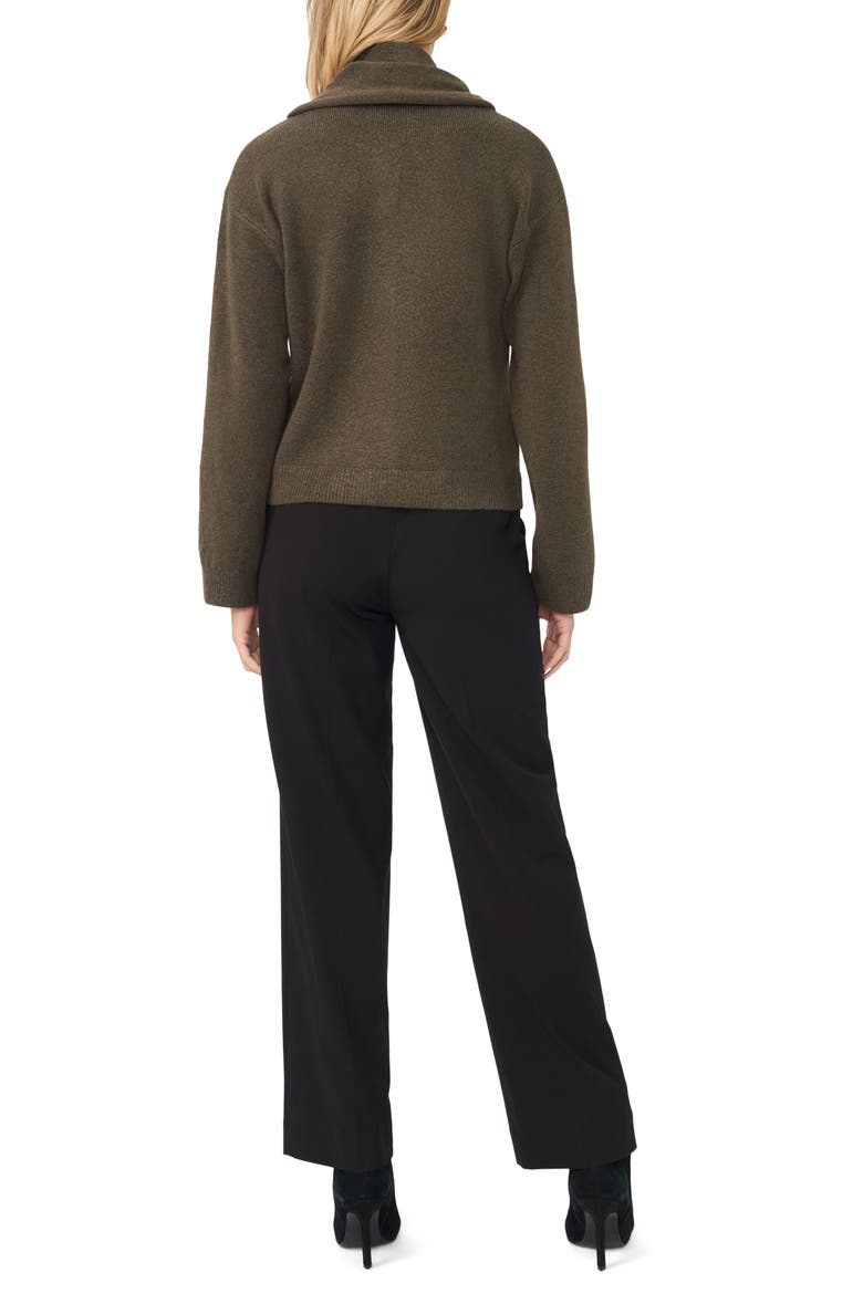Cardigan with Detachable Scarf, Alternate, color, BELUGA GREY