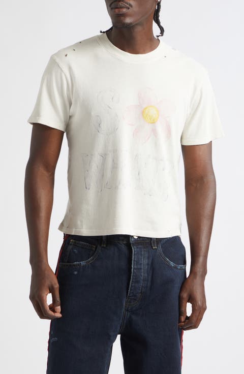 Distressed Boxy Heaven Graphic T-Shirt