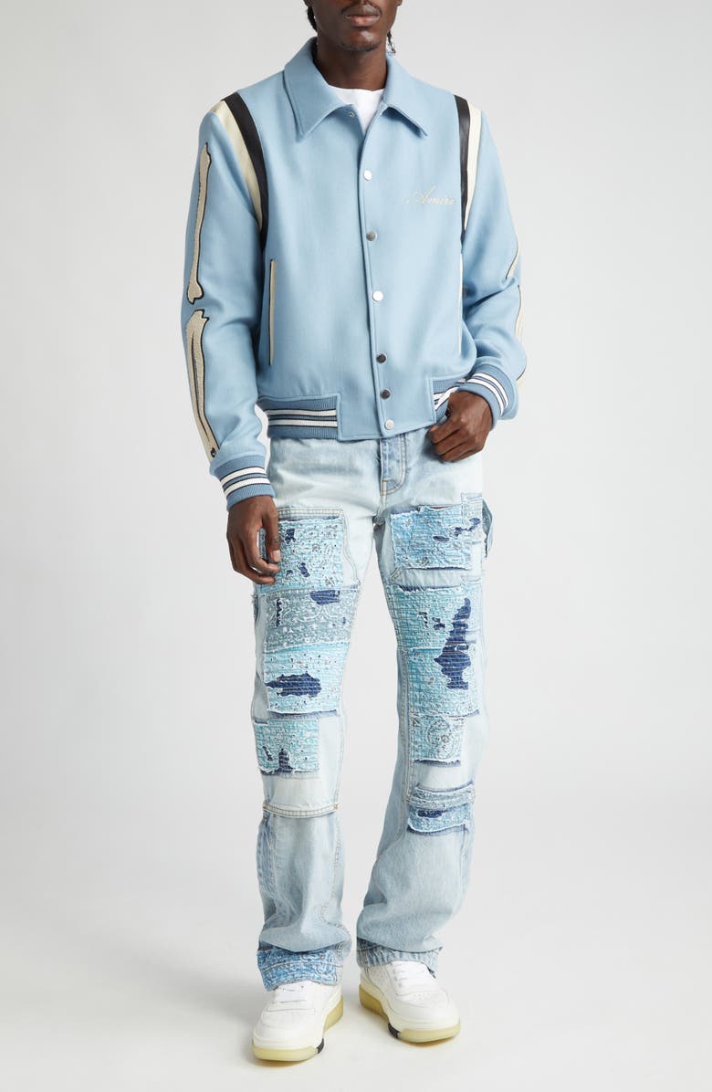 AMIRI Patchwork Bandana Carpenter Jeans, Alternate, color, 