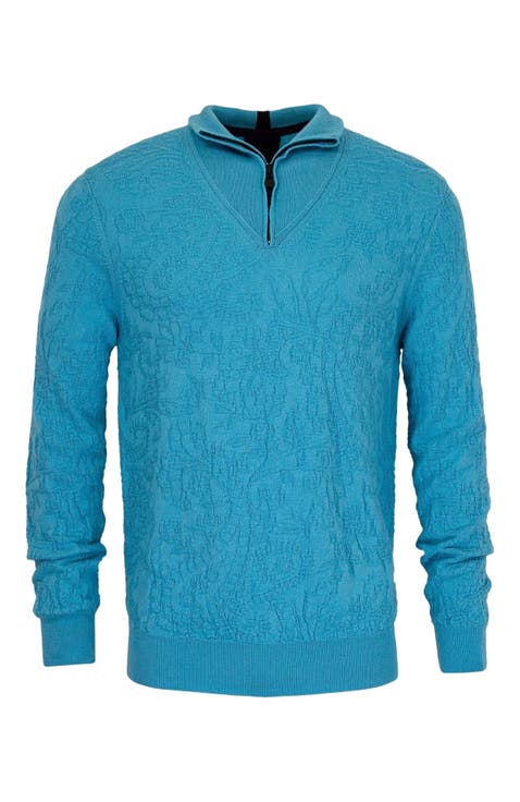Quinn Quarter Zip Merino Wool Sweater