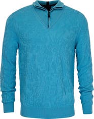 Lords of Harlech Quinn Quarter Zip Merino Wool Sweater