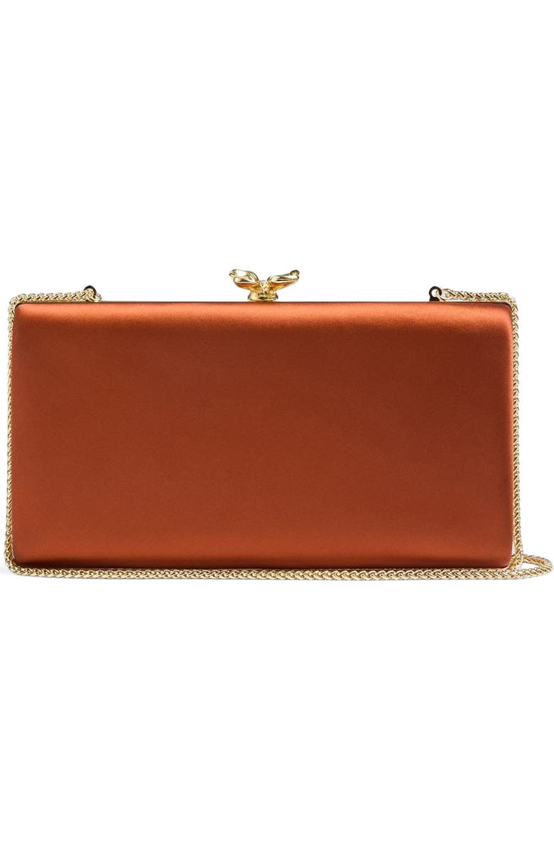 LK Bennett Posie Floral Box Frame Clutch, Alternate, color, Tea