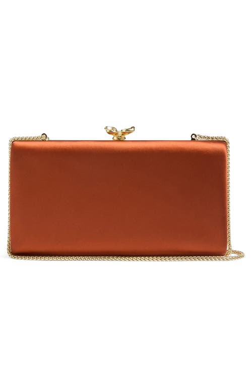 Lk Bennett Posie Floral Box Frame Clutch In Brown