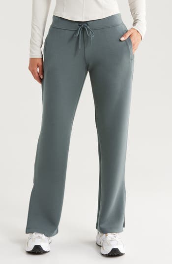 Zella Level Set Straight Leg Slit Hem Track Pants | Nordstrom Zella Level Set Straight Leg Slit Hem Track Pants | Nordstrom