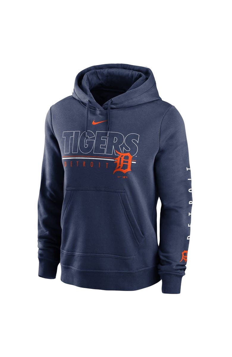 Nike Women's Nike Navy Detroit Tigers Team Outline Club Pullover Hoodie, Alternate, color, 