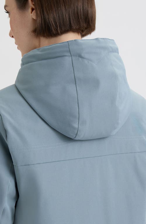 Hunter Billy Hooded Raincoat In Blue