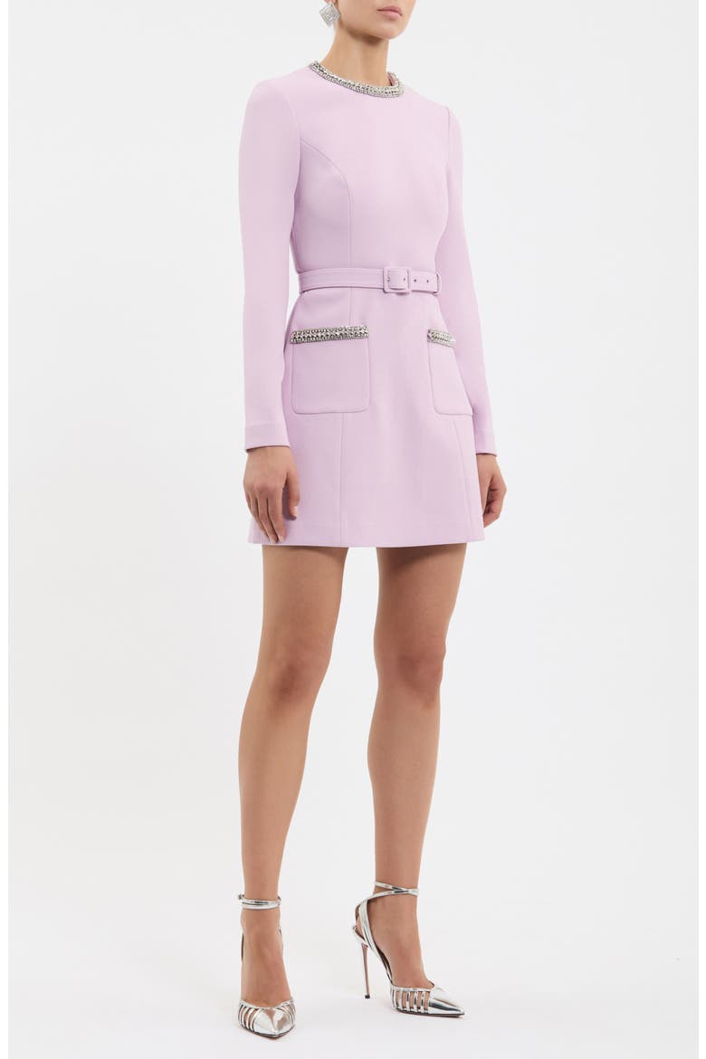 Yolanda Long Sleeve Minidress, Alternate, color, LILAC