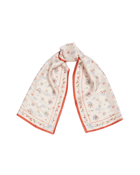 Cream High Tea Silky Scarf