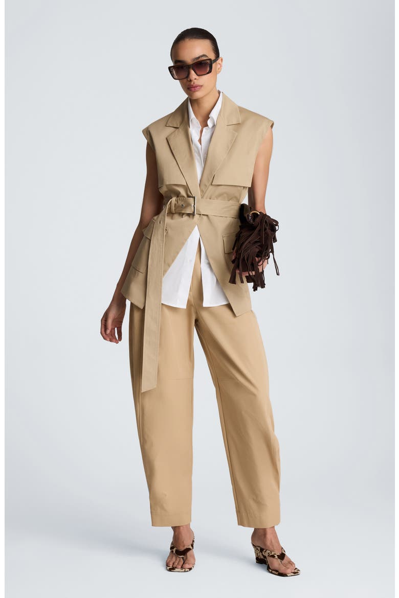 Belted Vest with Storm Flaps, Alternate, color, FARRO