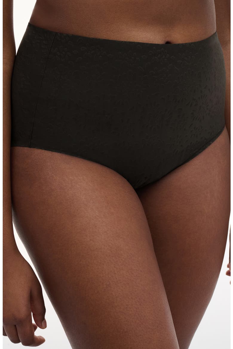 Pure Lace High Waist Support Briefs, Alternate, color, BLACK