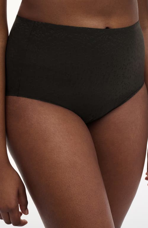 Shop Chantelle Lingerie Pure Lace High Waist Support Briefs In Black
