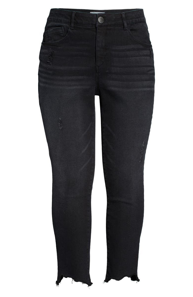 Wit & Wisdom Ab-solution High Waist Raw Hem Jeans, Alternate, color, 