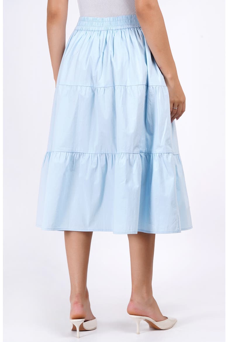 Evelyn Tiered Midi Skirt, Alternate, color, Wispy Blue