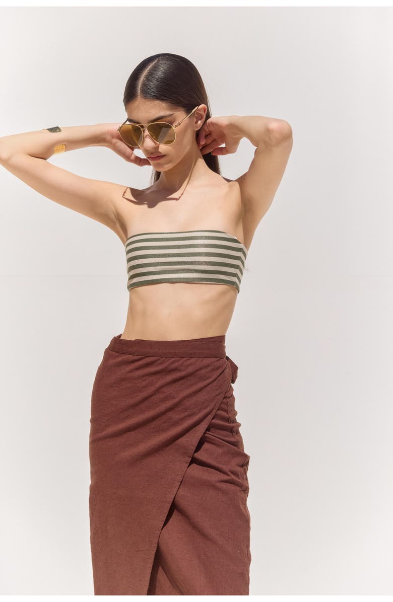 Gottex Beach Life Terra Sarong Style Wrap Skirt Cover-Up, Alternate, color, Brown