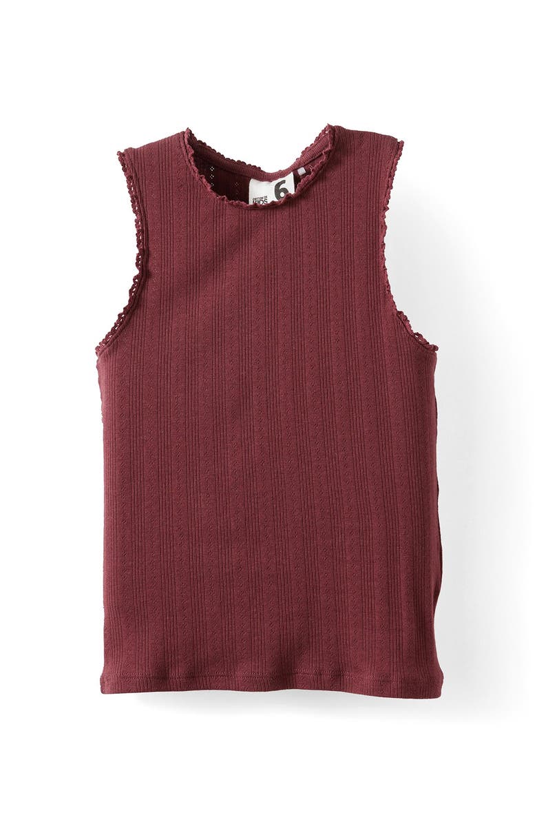 Cotton On Kids Kid's Fitted Essential Tank, Main, color, Bordeaux