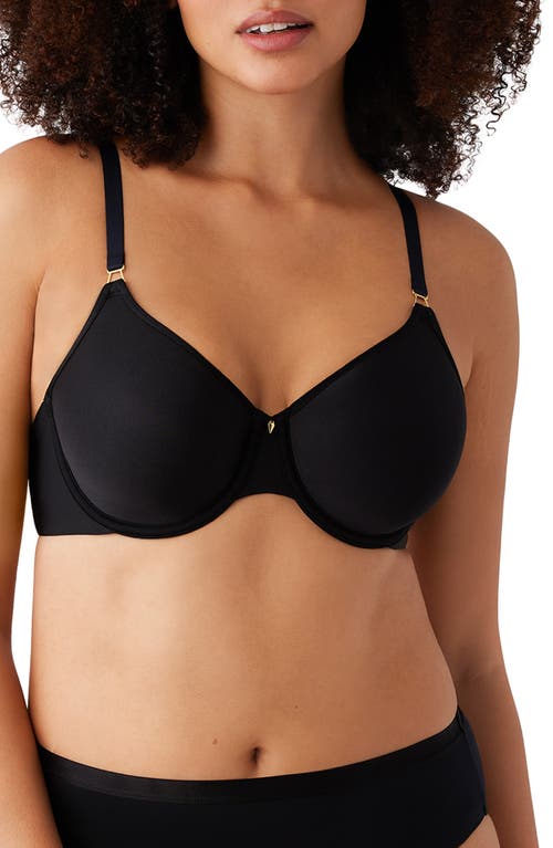 Wacoal Simply Done Underwire Convertible T-Shirt Bra in Black at Nordstrom, Size 40C