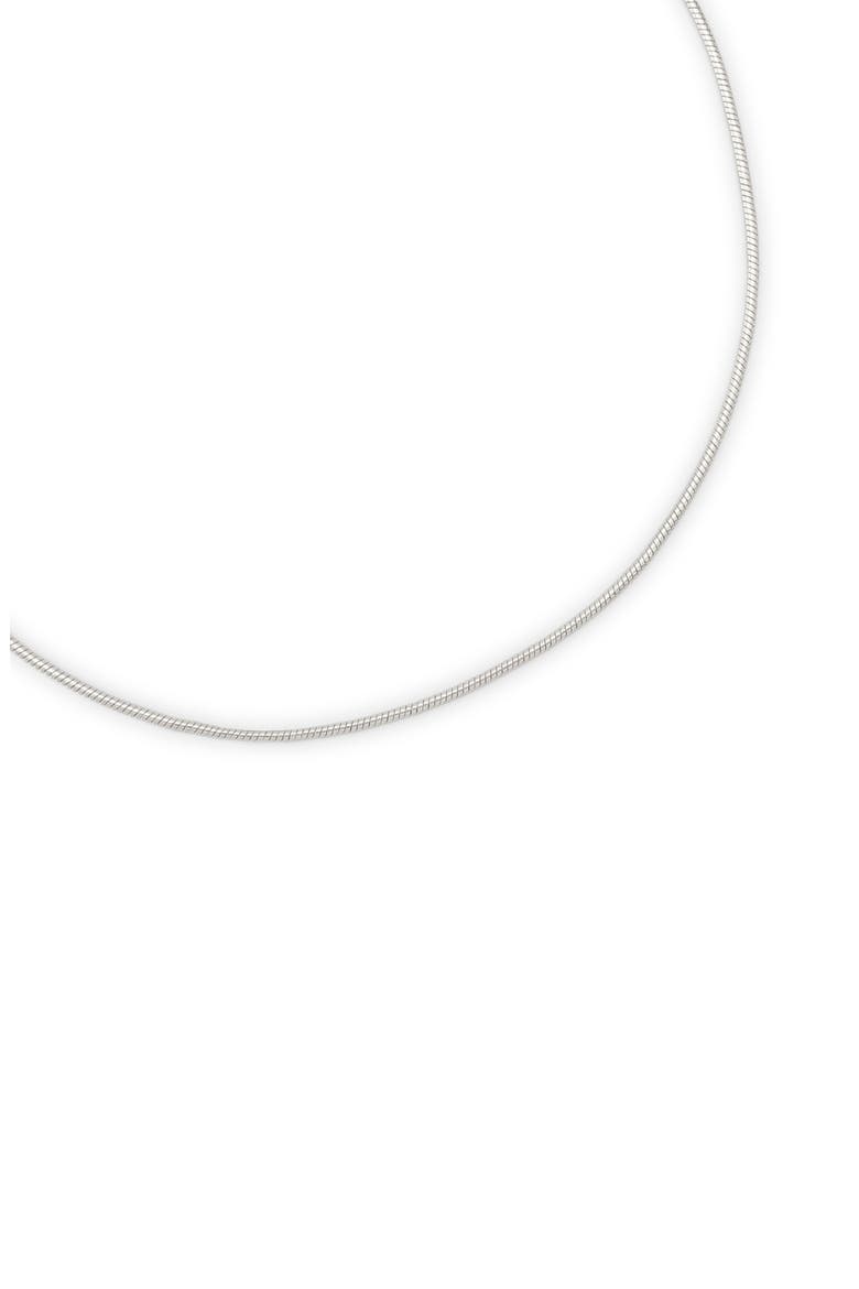 Fine Rope Necklace, Alternate, color, RHODIUM