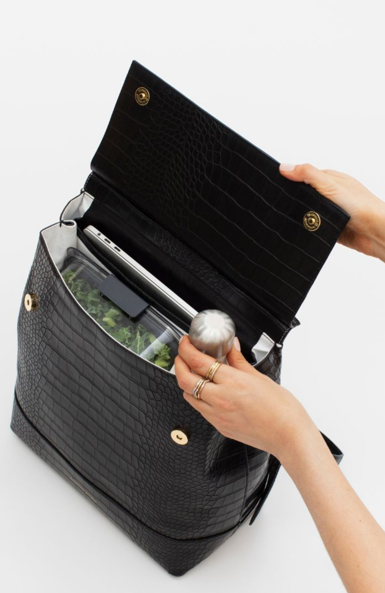 Modern Picnic THE BACKPACK, Alternate, color, Black Croc