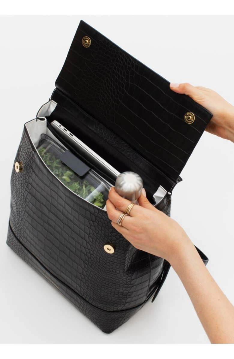 Modern Picnic THE BACKPACK, Alternate, color, Black Croc