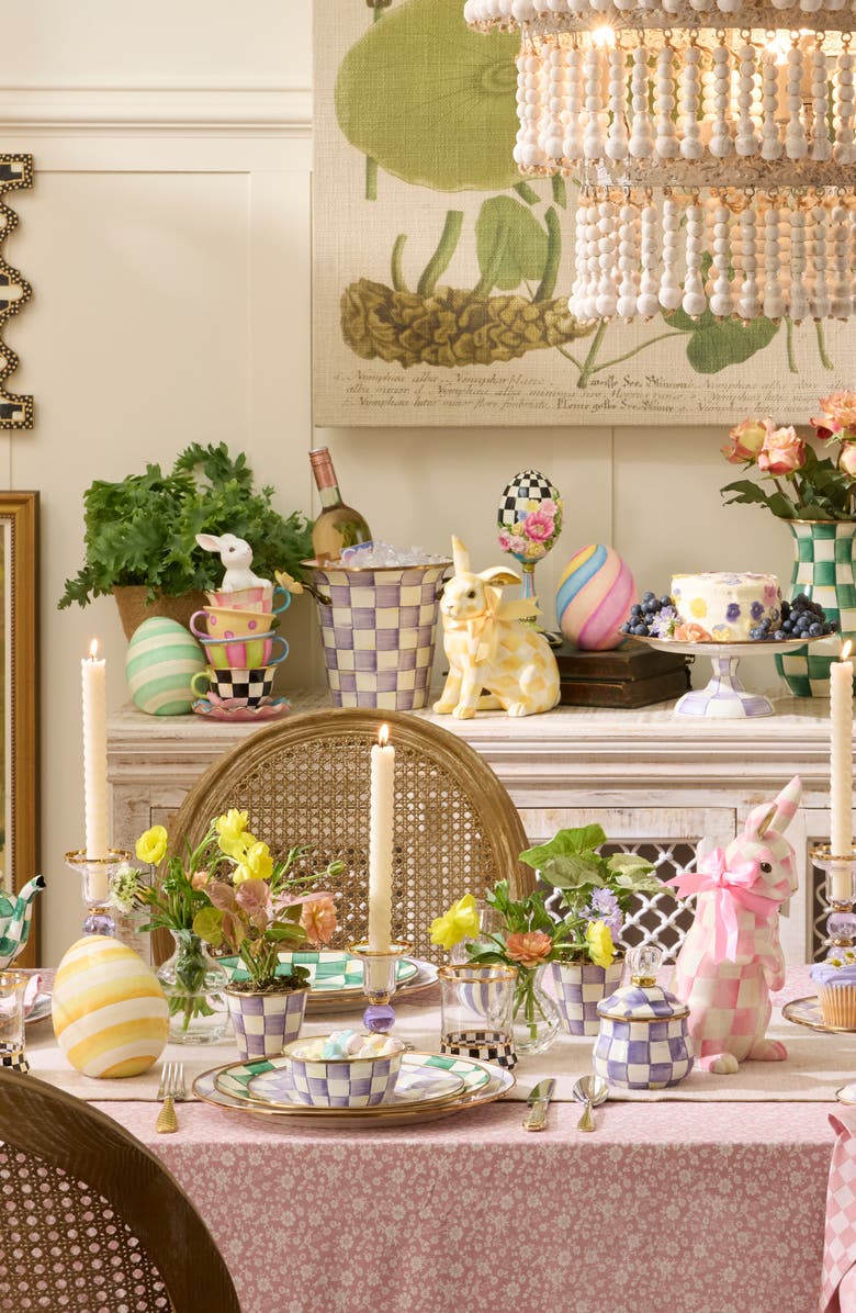 MACKENZIE CHILDS Violet Check Wine Cooler, Alternate, color, Violet