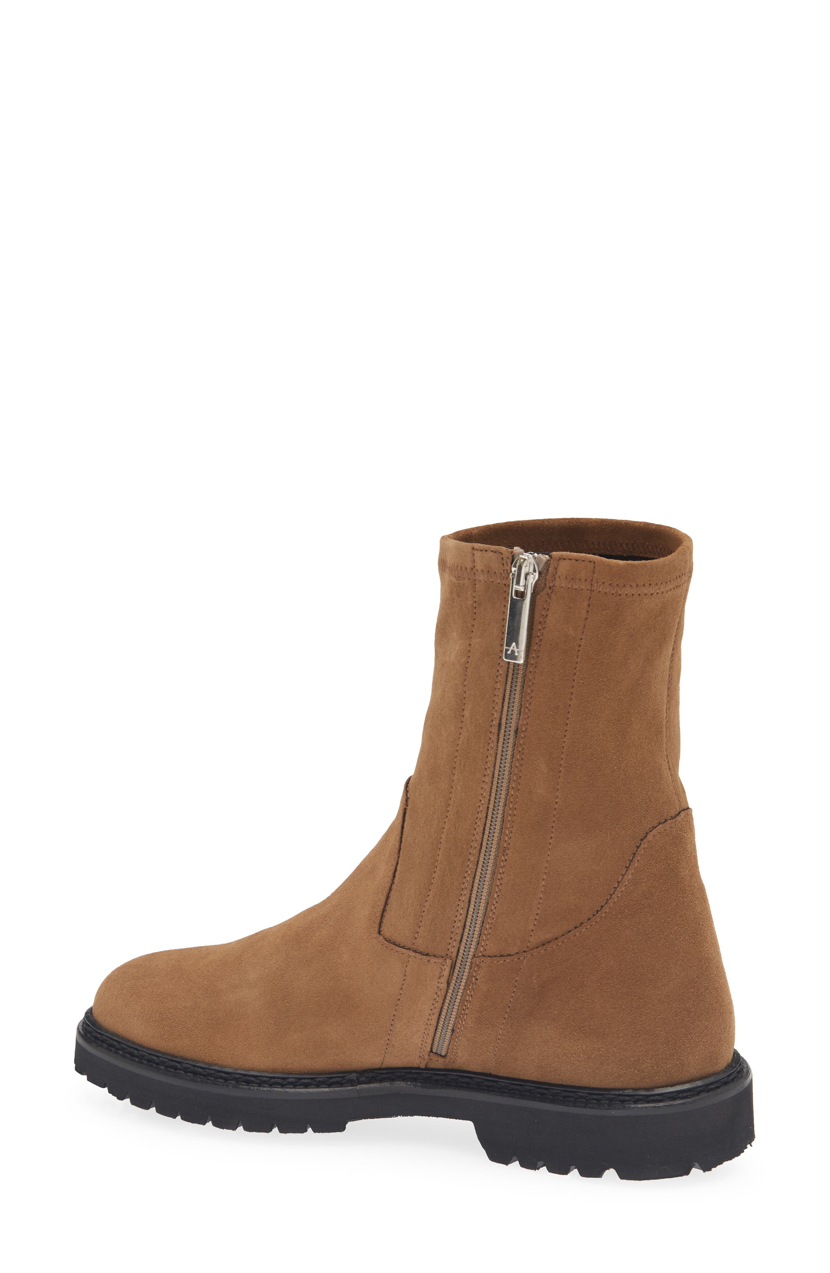 Maryann Water Resistant Leather Boot, Alternate, color, CHAMPAGNE SUEDE