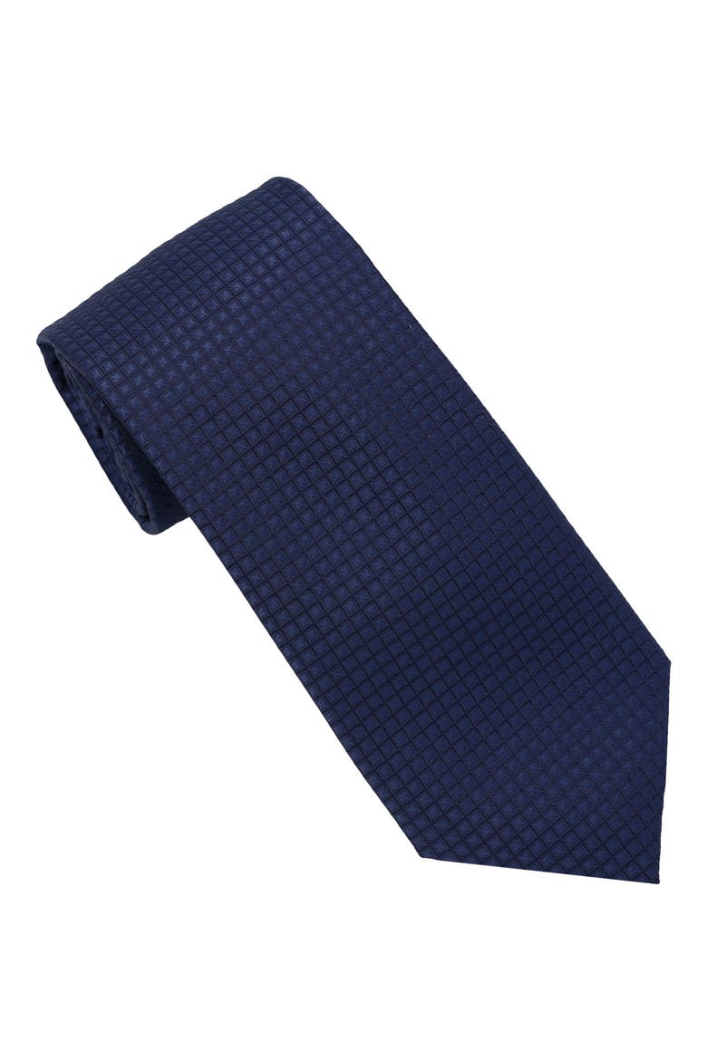 Diamond Jacquard Tie, Main, color, NAVY/ BLUE