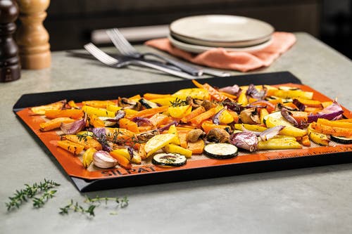 Silpat Premium Non-stick Half Sheet Size Silicone Baking Mat W/storage Band, 11-5/8 X 16-1/2 In Orange