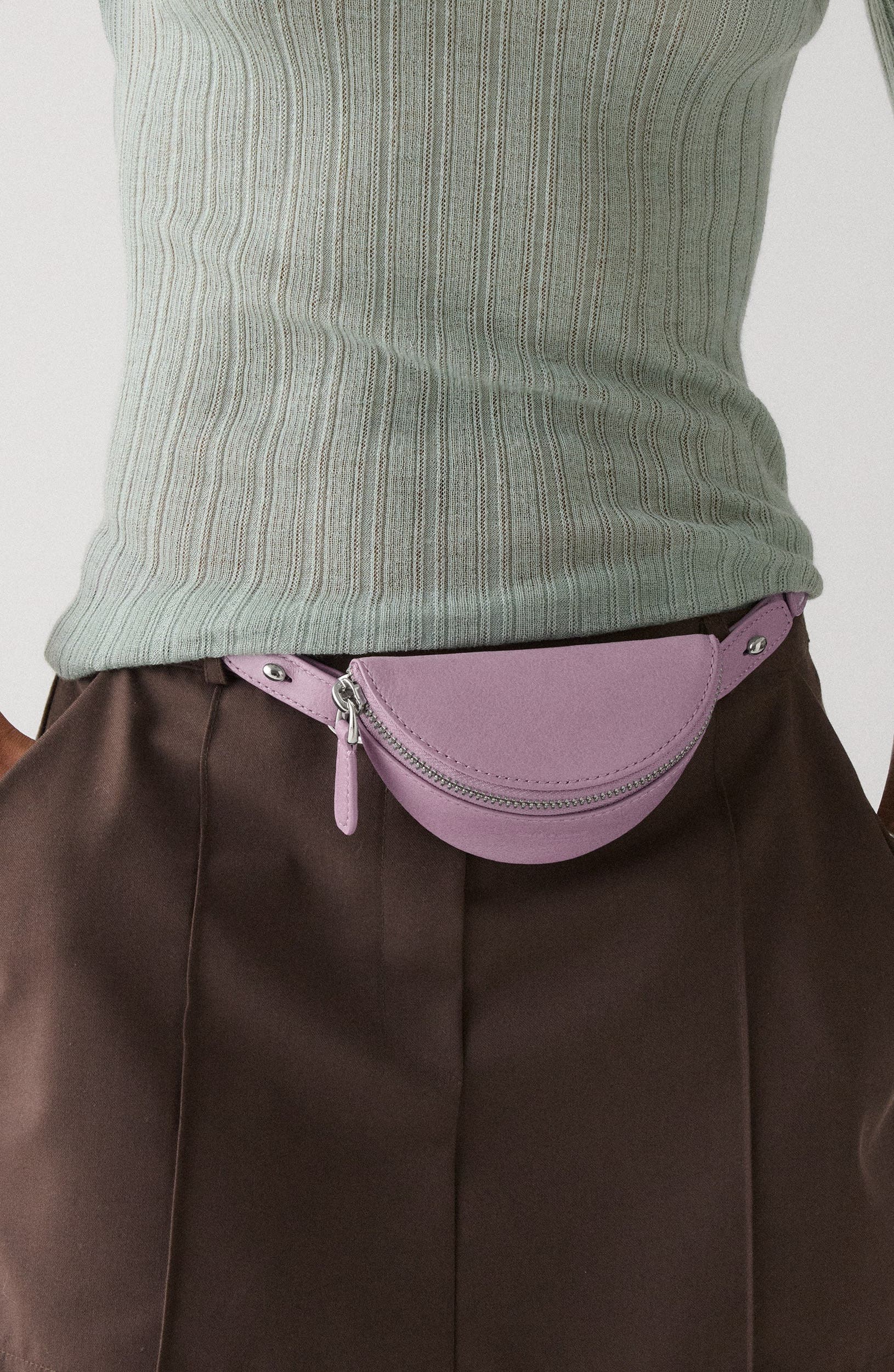 Kate Spade New York duo glazed leather crossbody bag, Alternate, color, Market Purple