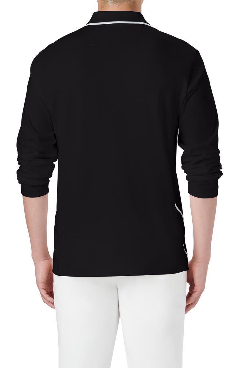 Bugatchi Long Sleeve Quarter Zip Polo, Alternate, color, 