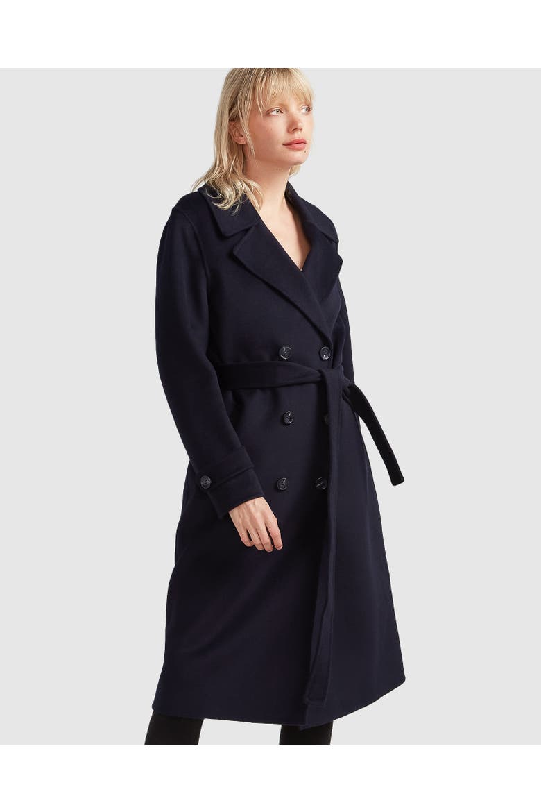 Front Runner Belted Coat, Alternate, color, Navy