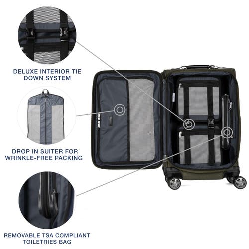 Travelpro Platinum Elite Softside Expandable Carry-on 21-inch Luggage In Pilot Green