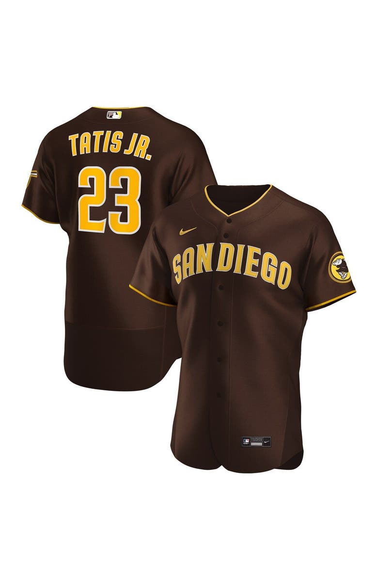 Nike Men's Nike Fernando Tatís Jr. Brown San Diego Padres Road Authentic Player Jersey, Alternate, color, 
