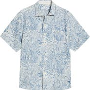 Tommy Bahama Antigo Vines Leaf Print Short Sleeve Linen Button-Up Shirt