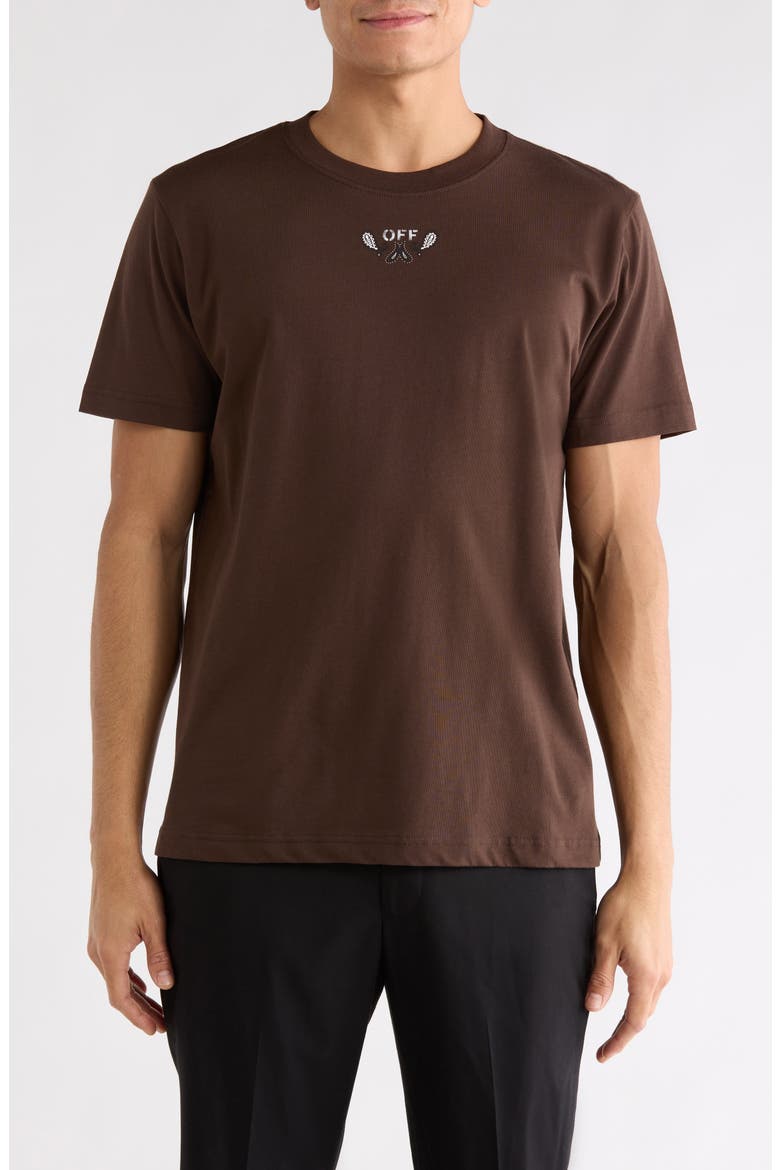 Slim Fit Logo Bandana Graphic T-Shirt, Main, color, CHOCOLATE-WHITE