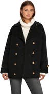 Belle & Bloom Right and Forward Double Breasted Wool Blend Pea Coat