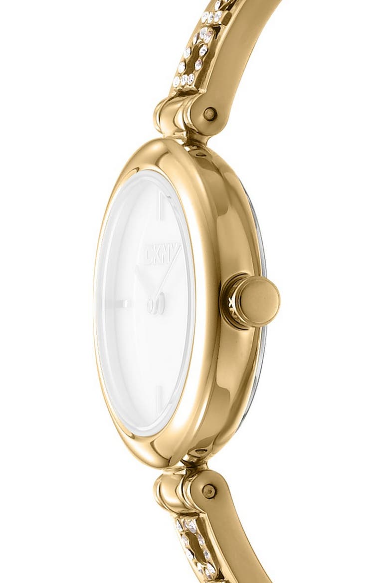 L 115-2 Bracelet Watch, Alternate, color, WHITE/ GOLD