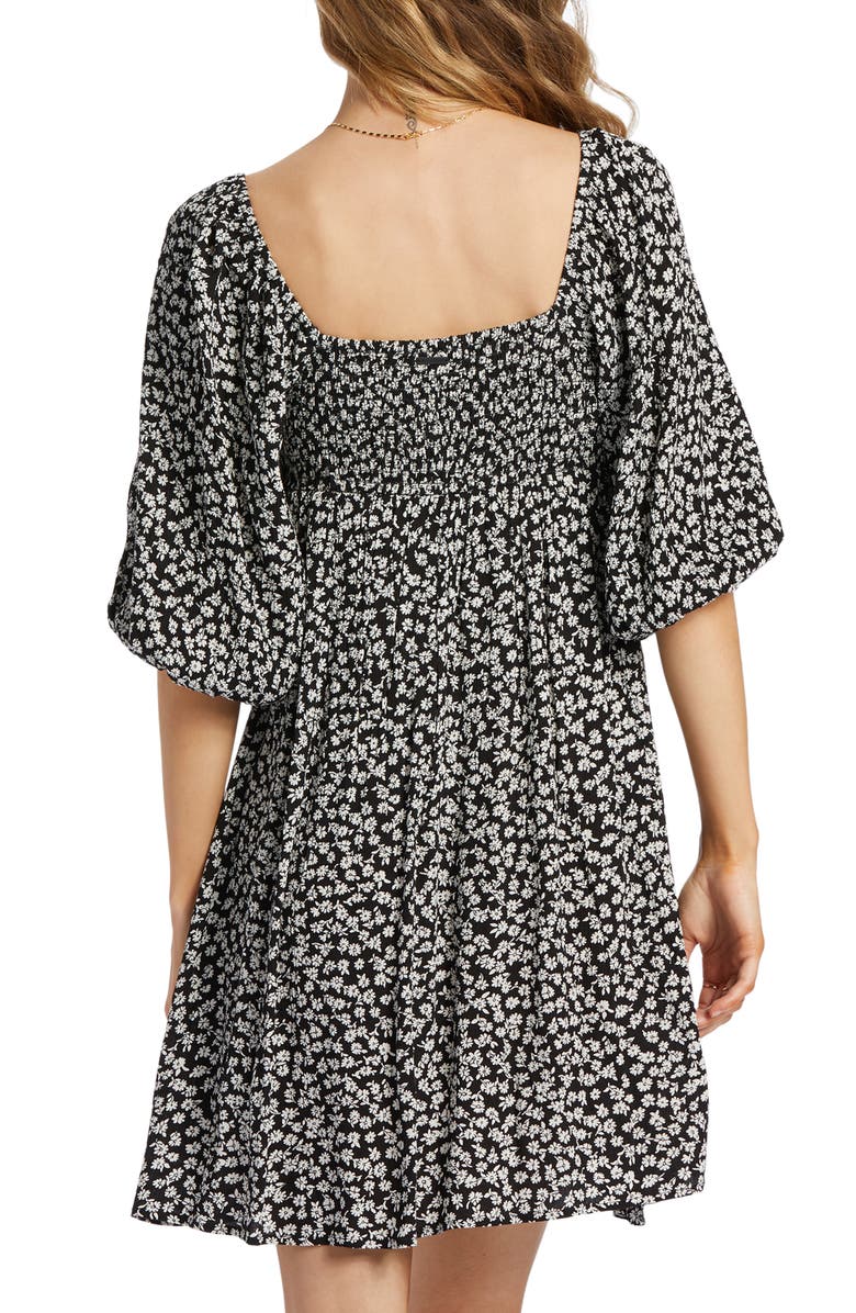 Billabong Swept Away Again Floral Babydoll Dress, Alternate, color,