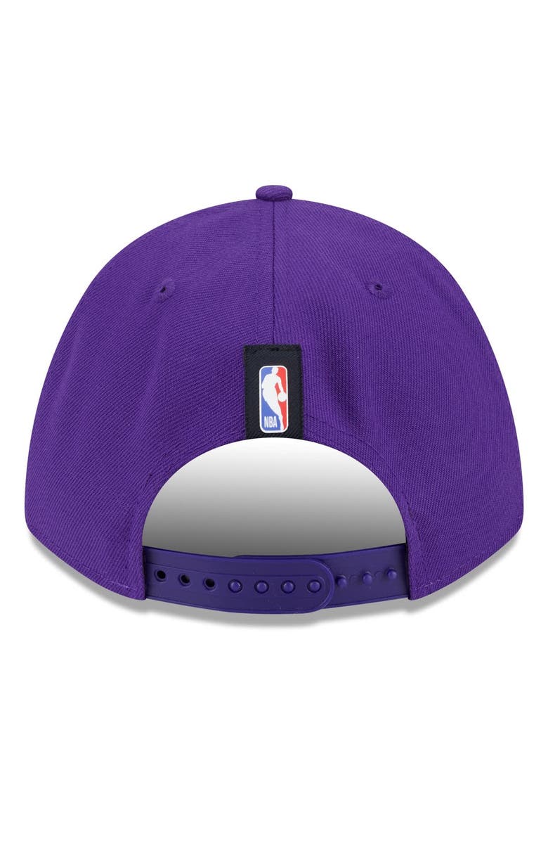 New Era Men's New Era Purple Los Angeles Lakers 2025 NBA Draft M-Crown A-Frame 9FORTY Adjustable Hat, Alternate, color, Purple