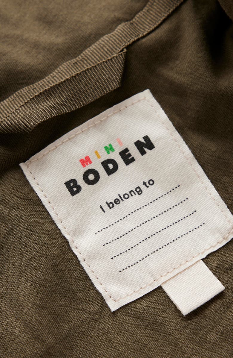 Mini Boden Kids' Camo Fleece Zip Jacket, Alternate, color, Camo Badges