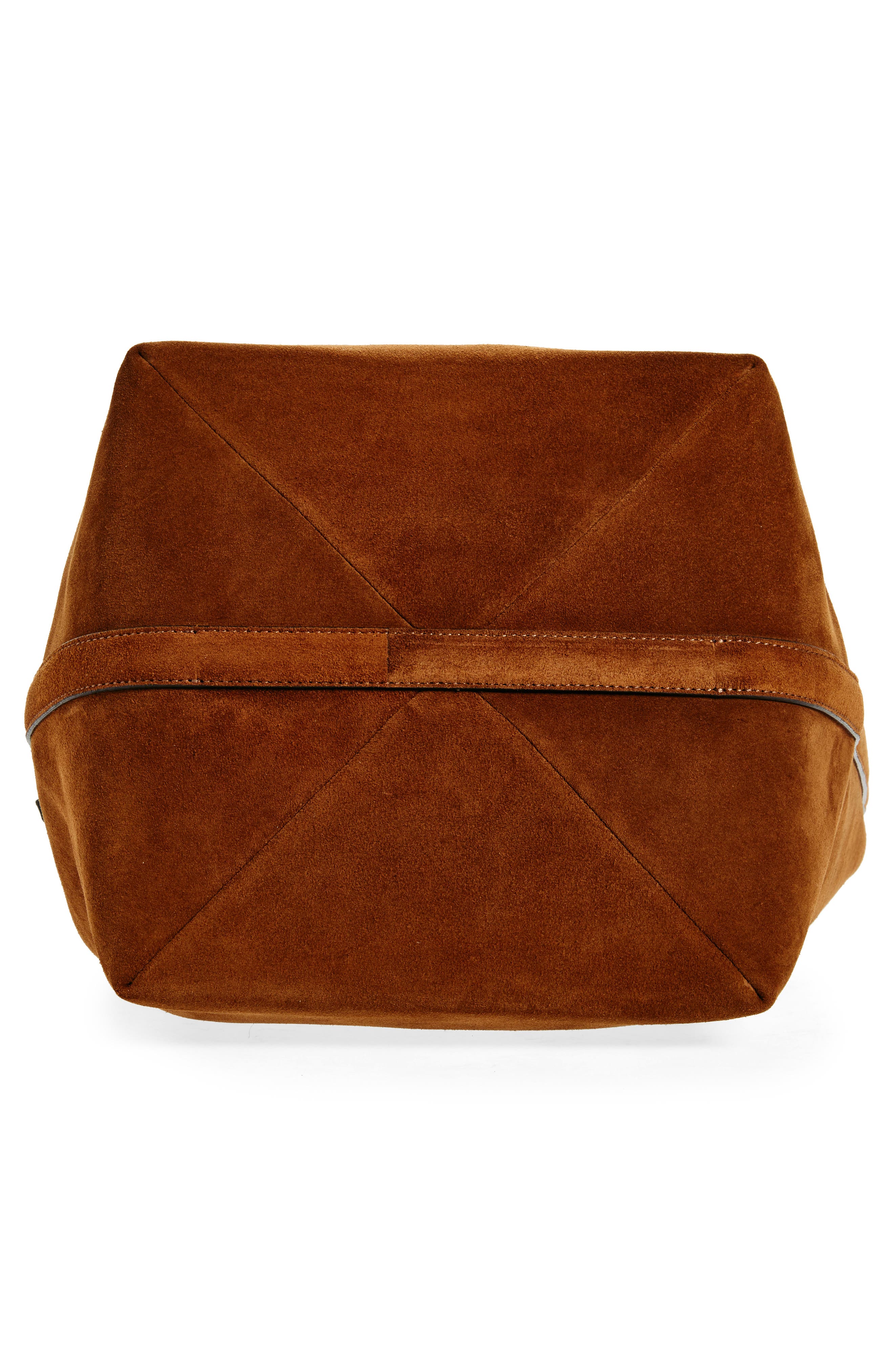 TOTEME Belt Strap Suede Tote, Alternate, color, Tan