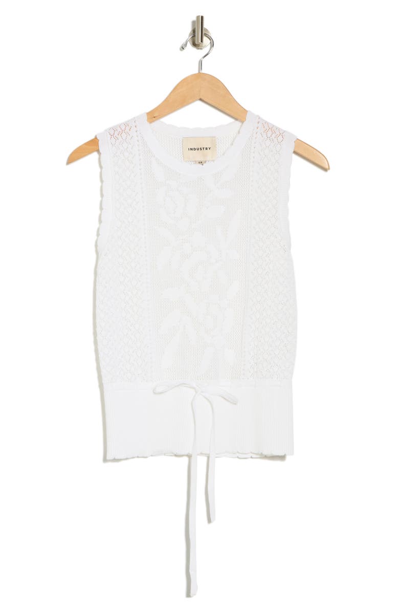 INDUSTRY REPUBLIC CLOTHING Scalloped Sleeveless Sweater, Alternate, color, 