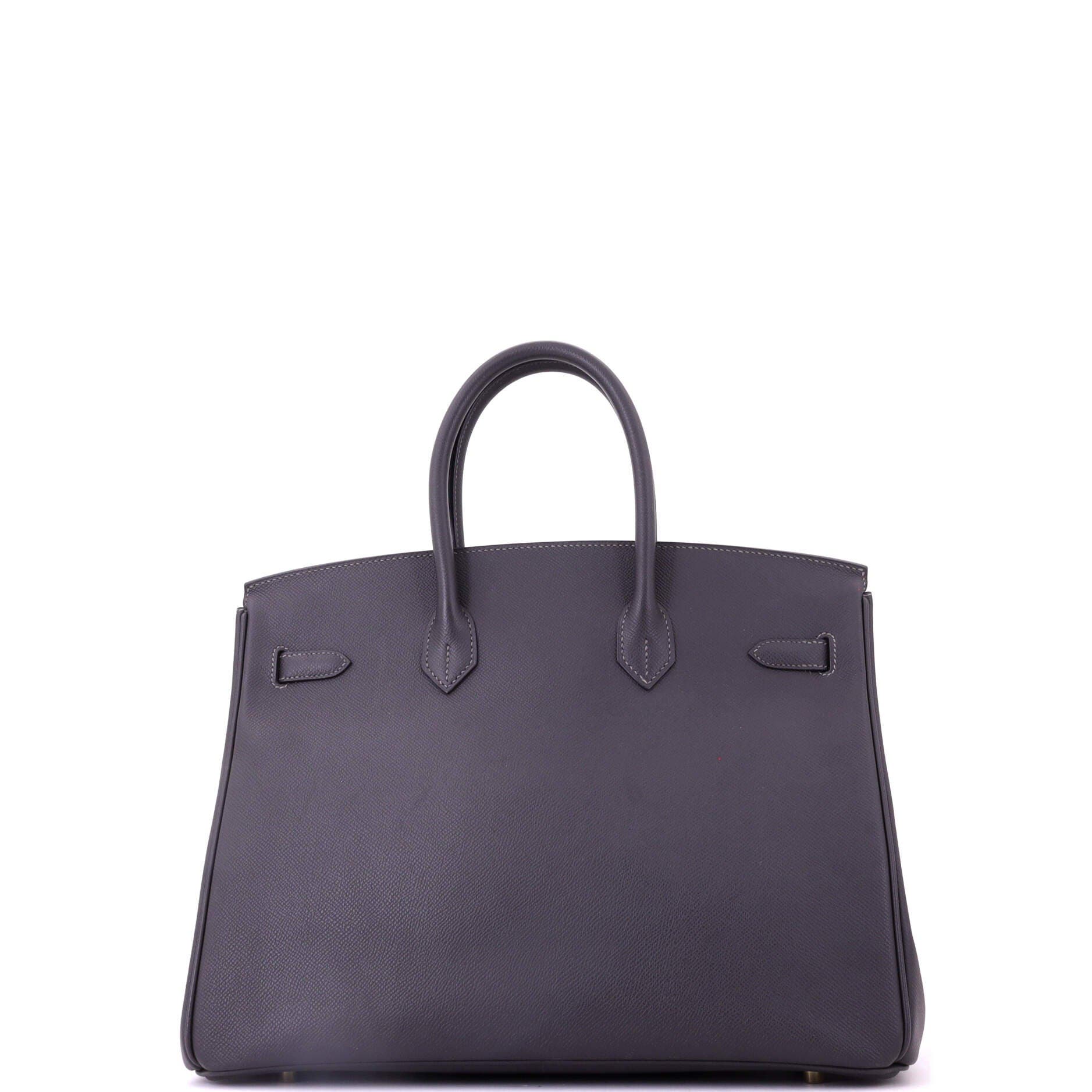 Pre-Owned Hermes Birkin Handbag Grey Epsom with Gold Hardware 35, Alternate, color, Graphite