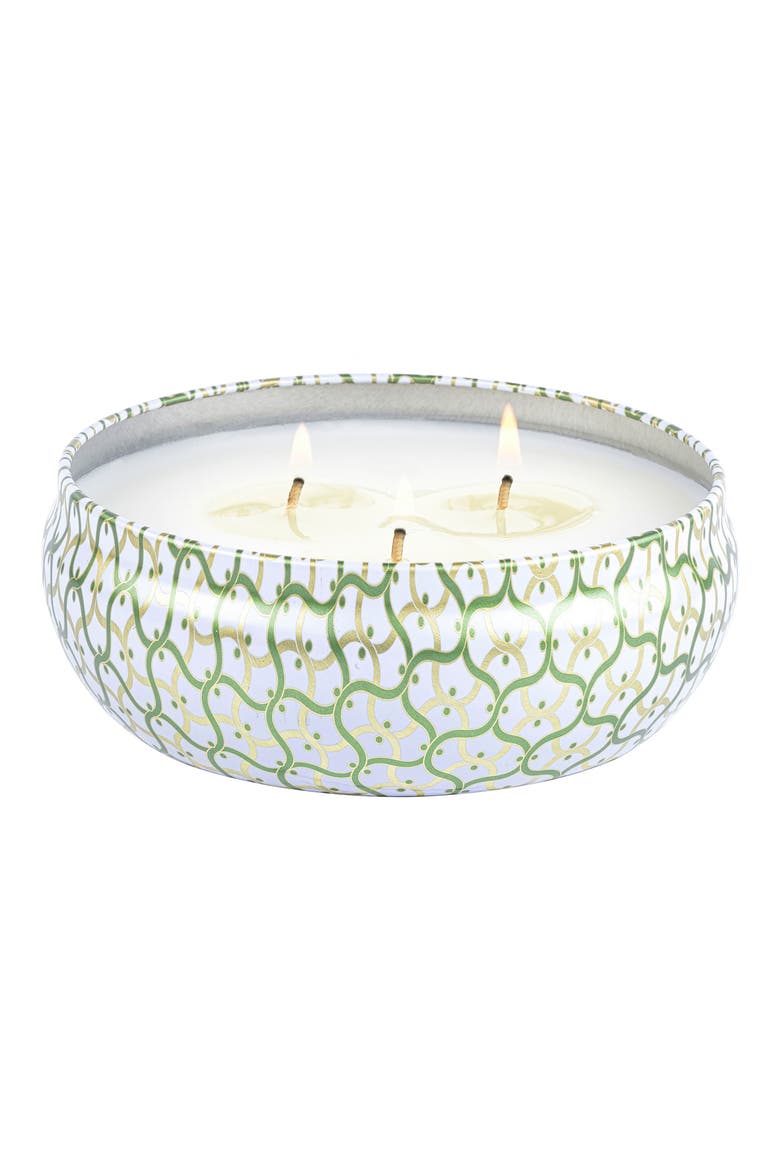 Three-Wick Tin Candle, Alternate, color, MOROCCAN MINT