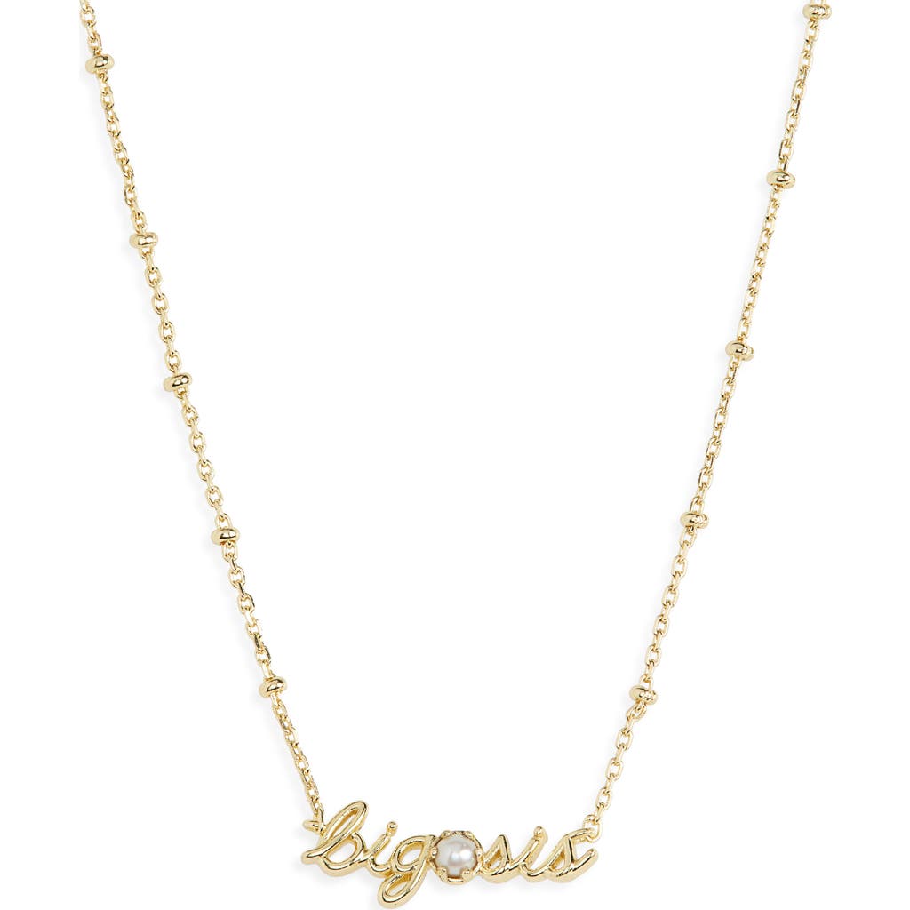 Kendra Scott Lil Sis Freshwater Pearl Pendant Necklace In Gold