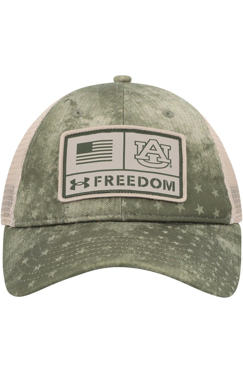 Under Armour Men's Under Armour Camo Auburn Tigers Sideline Blitzing Trucker Performance Adjustable Hat, Alternate, color, 