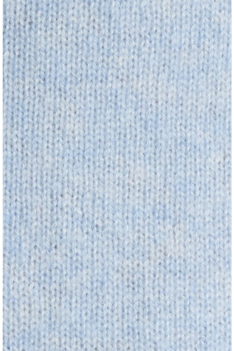 Contrast Trim Wool & Cashmere Crewneck Sweater, Alternate, color, LIGHT BLUE