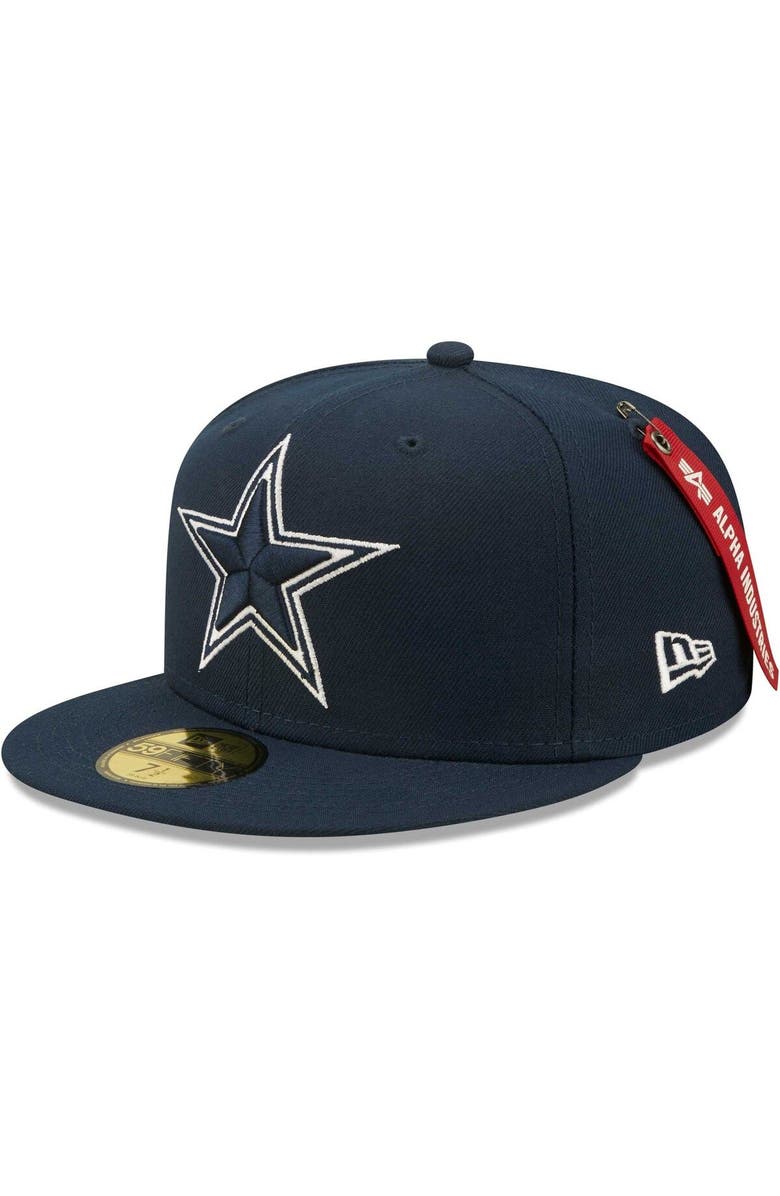 New Era x Alpha Industries Men's New Era x Alpha Industries Navy Dallas Cowboys Alpha 59FIFTY Fitted Hat, Alternate, color, 