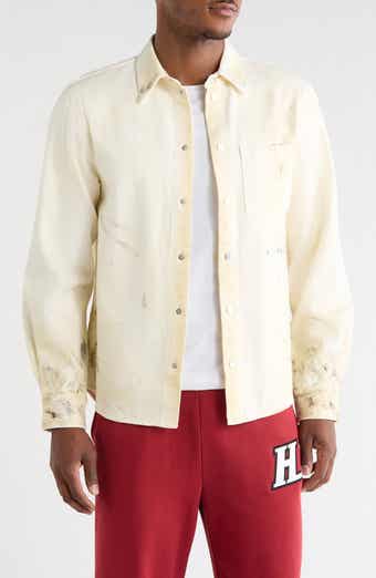 Helmut Lang Snap Front Cotton Shirt Jacket