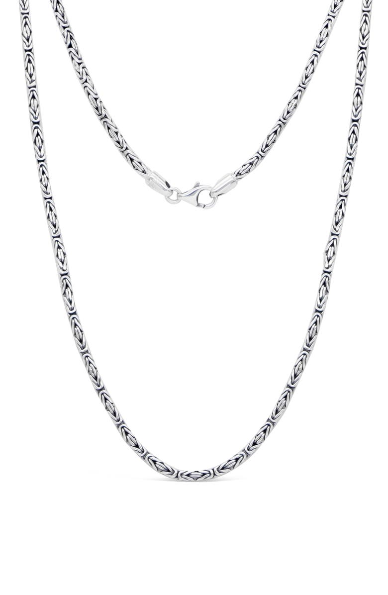 DEVATA Gender Inclusive Sterling Silver Borobudur Round 2.5mm Chain Necklace, Main, color, 